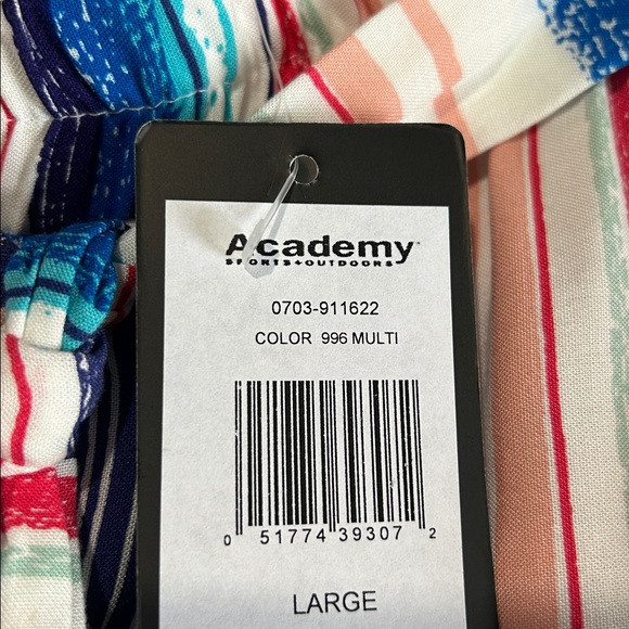 Portocruz Women L Multi colored Striped Cover-up Beach Pant Retro 90’s Style NWT - Picture 8 of 13